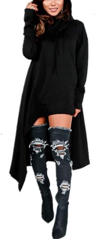 Xuan2Xuan3 Women Pullover Hoodies Sweatshirt Long Sleeve Oversize Top Shirt Dress… in Saudi Arabia