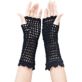 tinacrochetstudio? Crochet Fingerless Gloves Custom Elbow Length Mitness