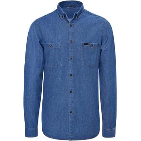 قميص VOBOOM رجالي من نسيج قطني طويل الأكمام ملابس عمل كاجوال in Kuwait