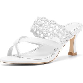 Coutgo Womens Low Kitten Heel Sandals Open Toe Ankle Strap Thong Slides Backless Slip on Dress Shoes in Saudi Arabia