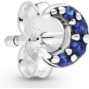Pandora ME Jewelry Crescent Moon True Blue Crystal قرط واحد من الفضة الاسترليني in Kuwait