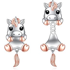 CRMAD Unicorn Stud Earrings Sterling Silver Cute Animal Jewelry for Women in Kuwait