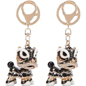 سلسلة مفاتيح فوزية لطيفة على شكل أسد رقص بحجر الراين، حقيبة جديدة ساحرة للنساء in Kuwait