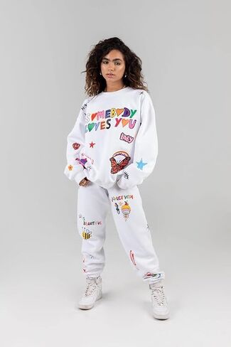 مجموعة مايفير مايفير كولاب @iscreamcolour شخص يحبك تراث Crewneck in Kuwait