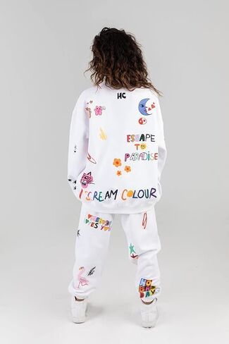 مجموعة مايفير مايفير كولاب @iscreamcolour شخص يحبك تراث Crewneck in Kuwait
