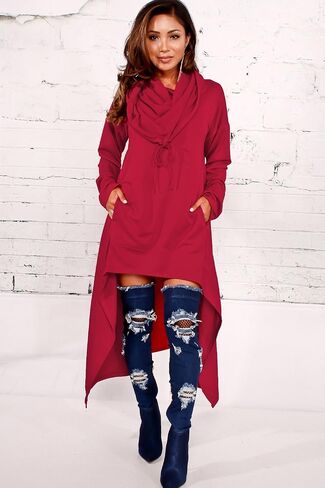 Xuan2Xuan3 Women Pullover Hoodies Sweatshirt Long Sleeve Oversize Top Shirt Dress… in Saudi Arabia