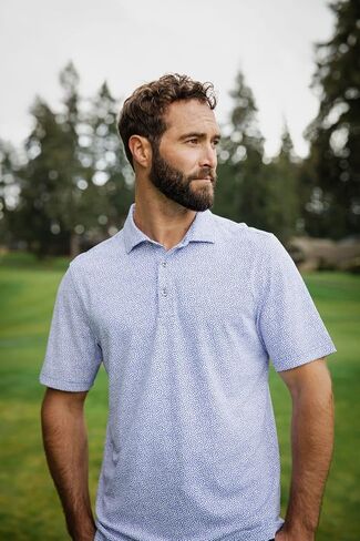 Cutter & Buck Virtue Eco Pique Botanical Print Recycled Mens Polo in Saudi Arabia
