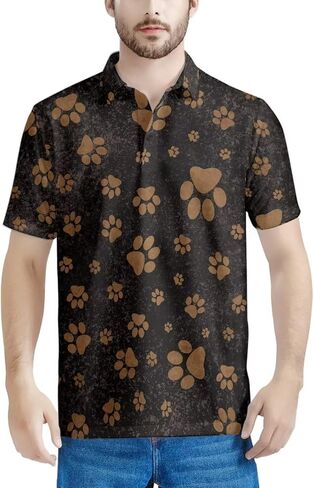 doginthehole Men's Hawaiian Shirt Short Sleeve Polos Shirt Casual Button Down T-Shirts Tee in Saudi Arabia
