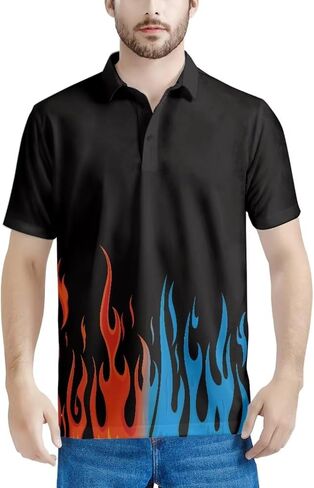 doginthehole Men's Hawaiian Shirt Short Sleeve Polos Shirt Casual Button Down T-Shirts Tee in Saudi Arabia