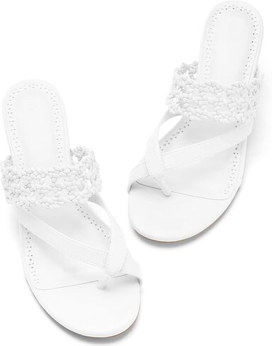 Coutgo Womens Low Kitten Heel Sandals Open Toe Ankle Strap Thong Slides Backless Slip on Dress Shoes in Saudi Arabia