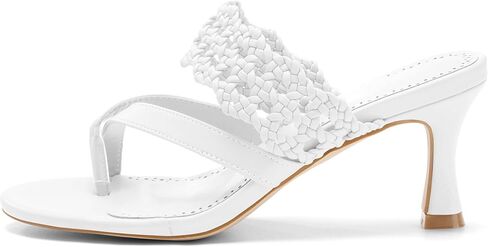 Coutgo Womens Low Kitten Heel Sandals Open Toe Ankle Strap Thong Slides Backless Slip on Dress Shoes in Saudi Arabia
