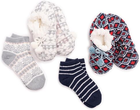 MUK LUKS 4pk Women's 4 Pack Ballerina Slipper & Sock Set in Saudi Arabia