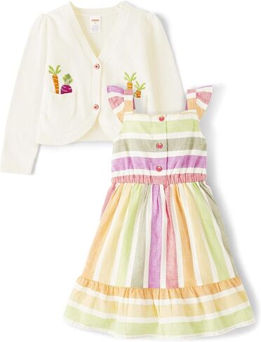 Gymboree Girls' Dress and Cardigan, Matching Toddler Outfit in Saudi Arabia