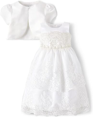 Gymboree Girls' Dress and Cardigan, Matching Toddler Outfit in Saudi Arabia
