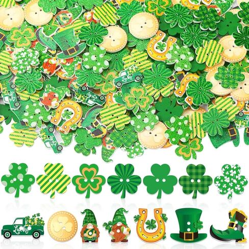 Junebrushs 260pcs عيد الفصح أزرار خشبية 2 ثقوب الزهور الفراشات الصلبان الكتاكيت الجزر الأرنب أزرار الخياطة الخشبية لعيد الفصح ديكور DIY الخياطة الحرف اليدوية المشاريع in Kuwait