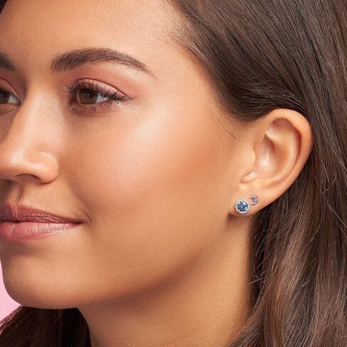 Pandora ME Jewelry Crescent Moon True Blue Crystal قرط واحد من الفضة الاسترليني in Kuwait