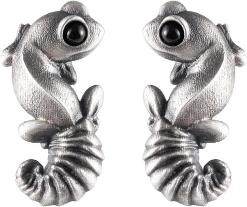 COPPERTIST.WU أقراط ذيل أبو بريص حلق مسمار 925 الفضة الاسترليني أقراط هيبوالرجينيك أقراط سحلية أبو بريص للنساء الفتيات الرجال عشاق الزواحف in Kuwait