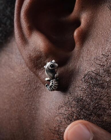 COPPERTIST.WU أقراط ذيل أبو بريص حلق مسمار 925 الفضة الاسترليني أقراط هيبوالرجينيك أقراط سحلية أبو بريص للنساء الفتيات الرجال عشاق الزواحف in Kuwait