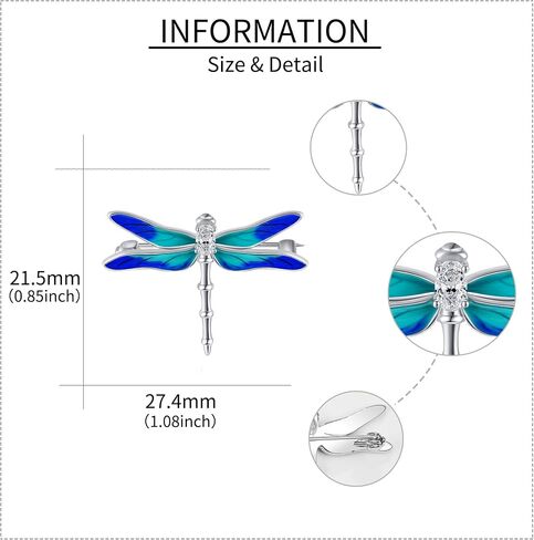 Butterfly/Dragonfly/Penguin/Ghost Pin Butterfly Brooches Sterling Silver Butterfly Christmas Jewelry For Women Sister in Kuwait