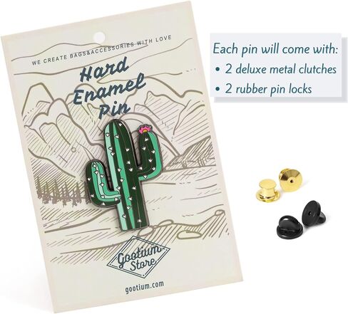 Gootium Cactus Cacti Enamel Pin - Double Pins Lapel Badge Cute Brooch for Clothes Bags Backpacks Hats in Saudi Arabia