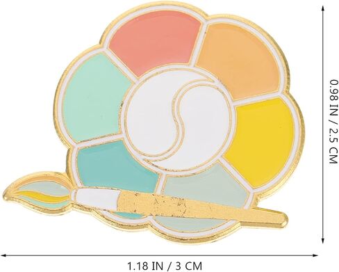Amosfun 3Pcs Brooches and Pins for Women Unique Brooches Pin Artists Brooch Pin Painter Palette Enamel Lapel Pin Chic Brooches Artist Jewelry in Saudi Arabia