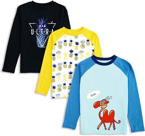 GLASH Kids Boy Long Sleeve Shirts 3-Pack 2-16yrs in Kuwait