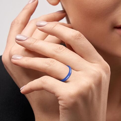 Truly Alpha Ceramic Rings for Women - Classic Wedding Rings for Men & Woman | 2mm, 3mm, 4mm, 6mm, 8mm Ceramic Ring Band | Ceramic Ring for Men | Wedding Bands for Her & Mens Rings | Mens Wedding Band in Saudi Arabia