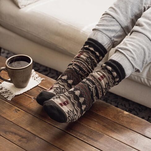 MUK LUKS Men's Fleece Layered Socks (2 Pair Pack) in Saudi Arabia