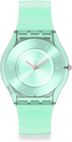 Swatch Big Bold BIOSOURCED Lacquered PASTELICIOUS Teal Quartz Watch in Saudi Arabia