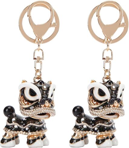 سلسلة مفاتيح فوزية لطيفة على شكل أسد رقص بحجر الراين، حقيبة جديدة ساحرة للنساء in Kuwait