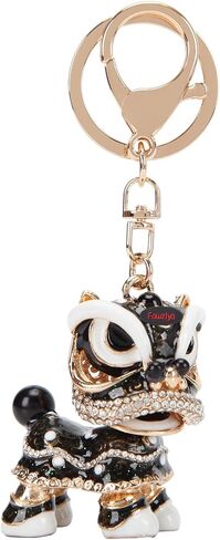 سلسلة مفاتيح فوزية لطيفة على شكل أسد رقص بحجر الراين، حقيبة جديدة ساحرة للنساء in Kuwait