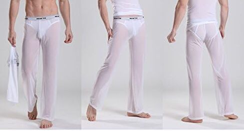 Mendove Mens Mesh See Through Home Lounge Pants Nightwear in Saudi Arabia