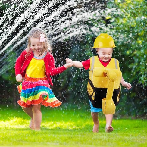 Toulite Halloween Digger Ride on Child زي أصفر ثلاثي الأبعاد زي جرافة زي عامل البناء مع قبعة البناء للأطفال حفلة الاحتلال، 4-6 سنوات in Saudi Arabia