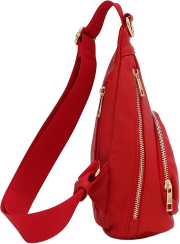 FashionPuzzle Lightweight Soft PU Pebbled Leather Small Triangle Sling Crossbody Bag in Saudi Arabia