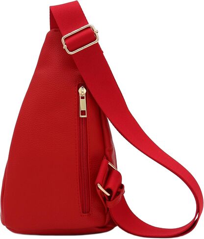FashionPuzzle Lightweight Soft PU Pebbled Leather Small Triangle Sling Crossbody Bag in Saudi Arabia