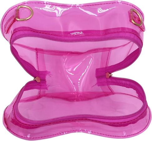 LEOMOSTE Clear Crossbody Purse Bag Transparent Heart-Shaped Shoulder Clutch Bag for Women Girls in Saudi Arabia