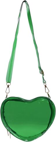 LEOMOSTE Clear Crossbody Purse Bag Transparent Heart-Shaped Shoulder Clutch Bag for Women Girls in Saudi Arabia