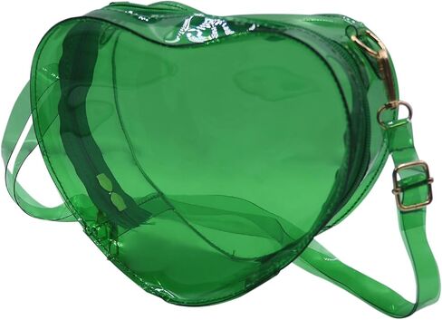 LEOMOSTE Clear Crossbody Purse Bag Transparent Heart-Shaped Shoulder Clutch Bag for Women Girls in Saudi Arabia