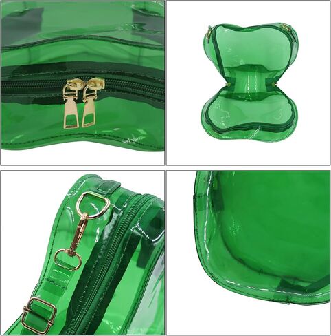 LEOMOSTE Clear Crossbody Purse Bag Transparent Heart-Shaped Shoulder Clutch Bag for Women Girls in Saudi Arabia