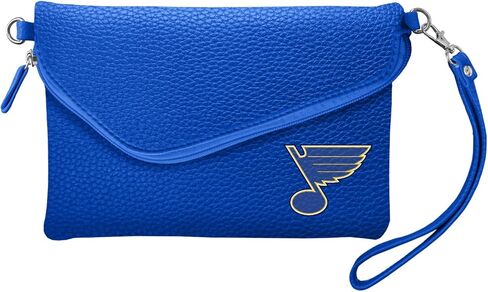 NHL Soft Pebble Fold Over Purse - Large Wristlet - includes Shoulder Strap in Saudi Arabia