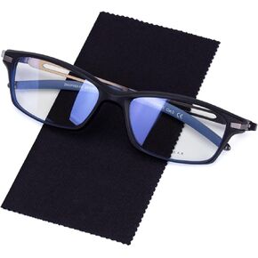 COLOSSEIN Classic Titanium Eyeglasses Frame, TR90 Frame Nickel Alloy Bendable Arms and Rubber Tips