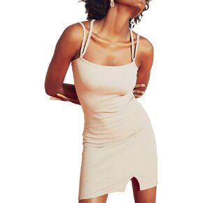 YYA Sleeveless Nightgowns for Women Sleep Shirts Chemise Night Lingerie Full Slip DressBeige S in Kuwait