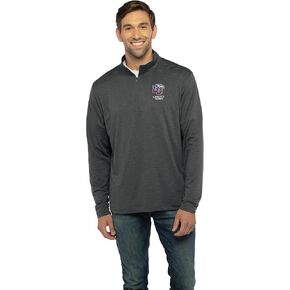 Vantage Apparel Men's Standard Collegiate Premium Lightweight Stretchy Gray 1/4 Zip Pullover in Saudi Arabia