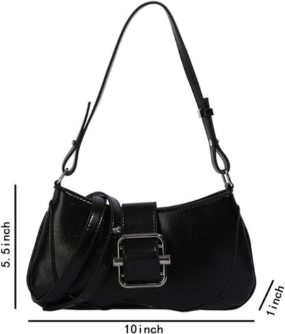 Shoulder Bag for women Clutch Purse Handbag PU Leather Tote Bag with 2 Removable Straps and Zipper Closure Crossbody Bags in Saudi Arabia