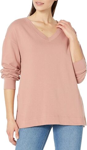 GAP Women's Fleece Oversized V-Neck Tunic Top Shirt in Saudi Arabia