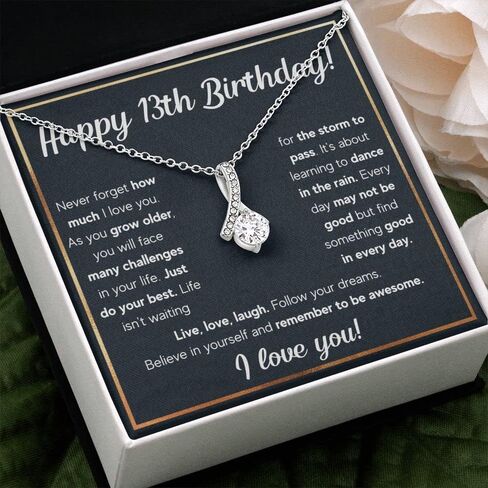 FG Family Gift Mall 13 Year Old Girl Gift Ideas Happy 13th Birthday Gifts For Girls Best Present For 13-year-old Girls Teenage Teen Girl Necklace Jewelry For Thirteen Year Old Girl in Saudi Arabia
