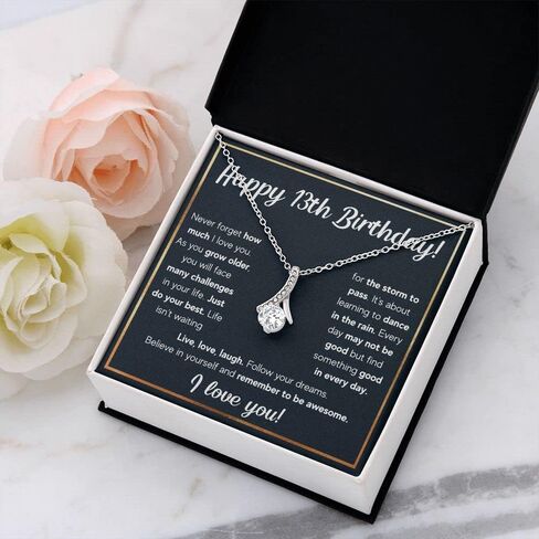 FG Family Gift Mall 13 Year Old Girl Gift Ideas Happy 13th Birthday Gifts For Girls Best Present For 13-year-old Girls Teenage Teen Girl Necklace Jewelry For Thirteen Year Old Girl in Saudi Arabia