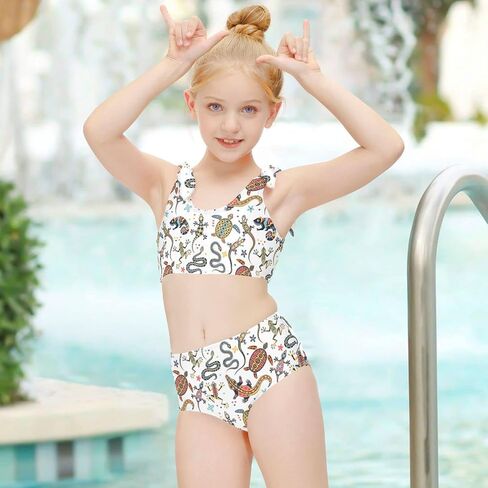 Aflyko Childish Girls' Swimwear 2-Piece Bikini Set Beachwear 3-10T in Kuwait