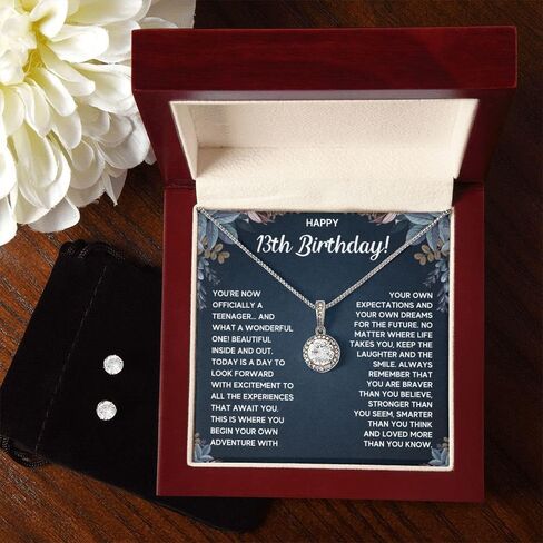 FG Family Gift Mall 13 Year Old Girl Gift Ideas Happy 13th Birthday Gifts For Girls Best Present For 13-year-old Girls Teenage Teen Girl Necklace Jewelry For Thirteen Year Old Girl in Saudi Arabia