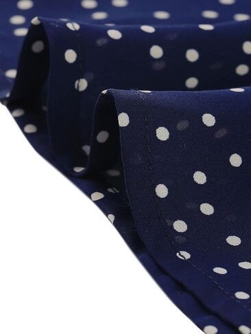 Allegra K Women's Shirt Dress Polka Dots Lapel Collar Button Down Collared Dress in Saudi Arabia